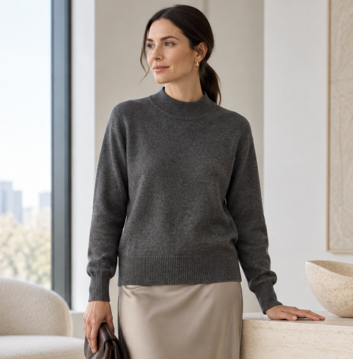 Turtleneck knit sweater