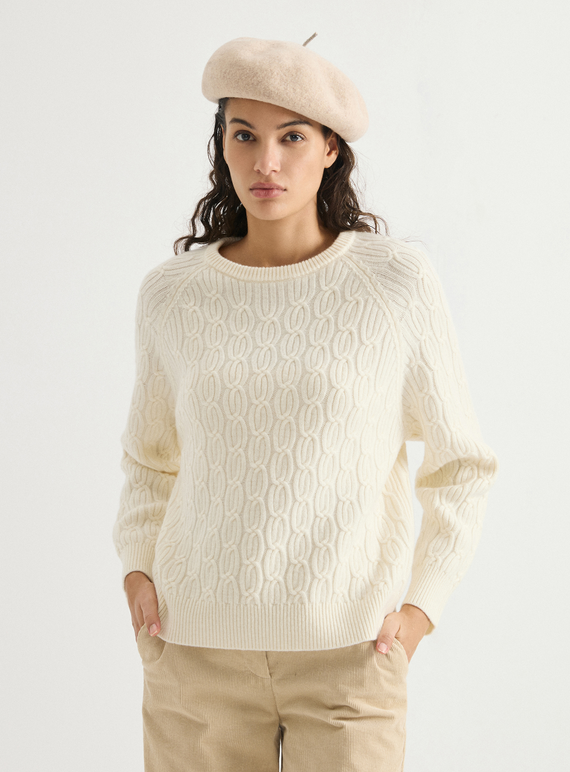 Cable-knit crewneck sweater — BD4621816