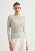 Ribbed crewneck knit sweater — BL3621732