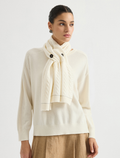 Scarf-detail knit sweater — BL3621864