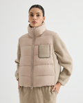 Padded-panel knit jacket — BY3621824