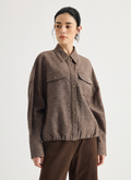 Linen-wool utility shirt | KT7623901