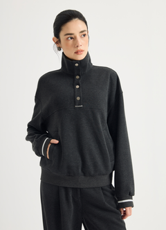Button-neck knit pullover | KT7623969