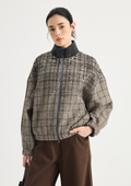 Checked zip-front jacket — KX7623933