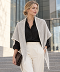 Open-front knit shawl — MZ62105