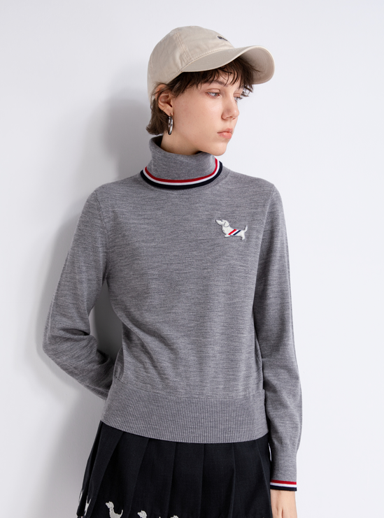 Contrast-trim turtleneck sweater — TX862116