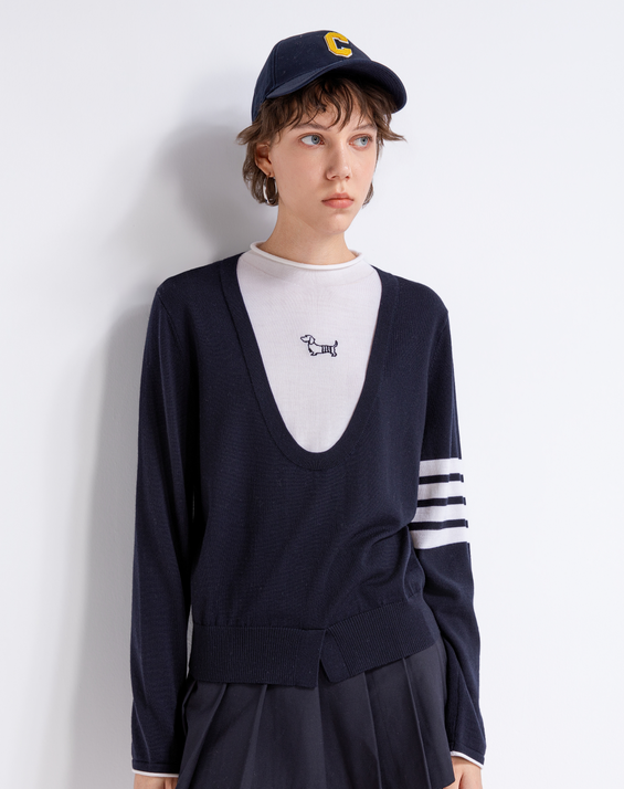 V-neck knit cardigan — TY862053