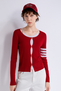 Contrast-trim knit cardigan — TY862103