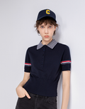 Short-sleeve polo knit top — TY862133