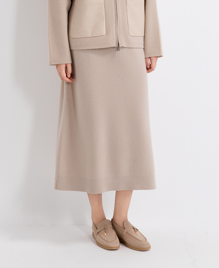Knit midi skirt