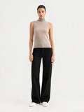 Sleeveless wool-blend turtleneck — Front view