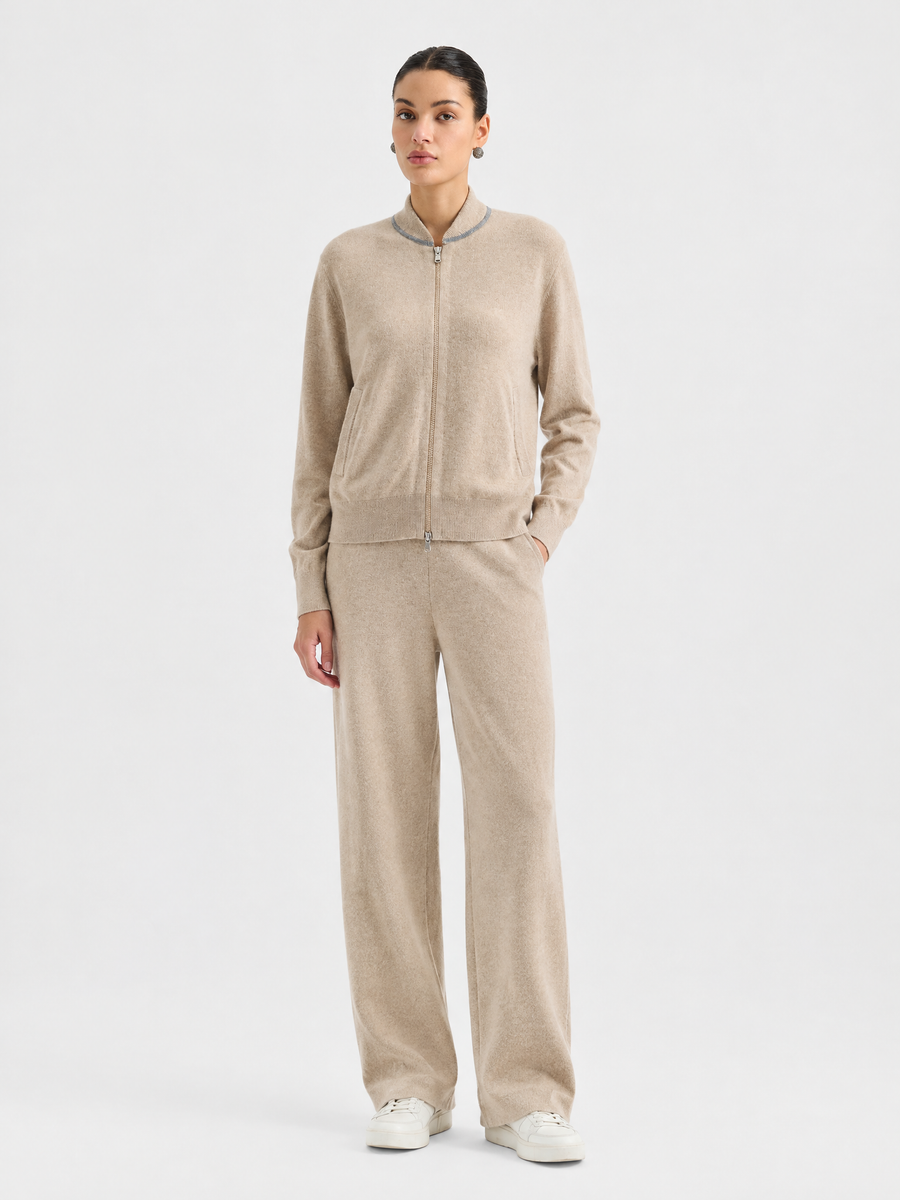 Cashmere zip cardigan