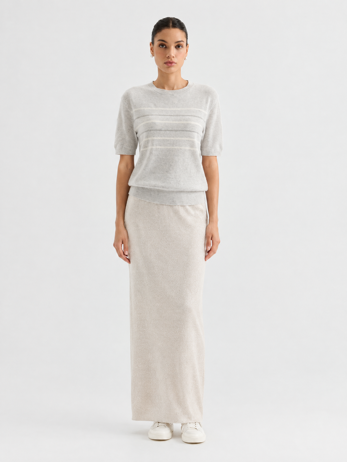 Knit midi skirt — Front view