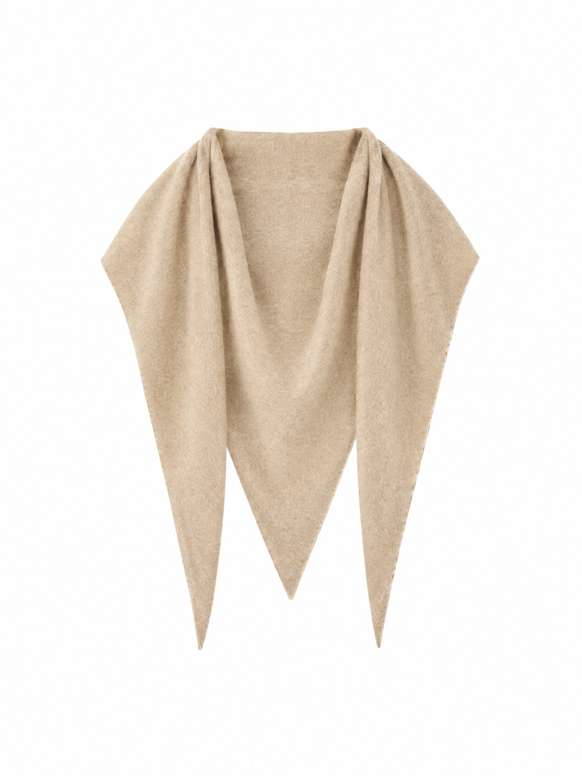 Draped open-front knit vest — Flat-lay view