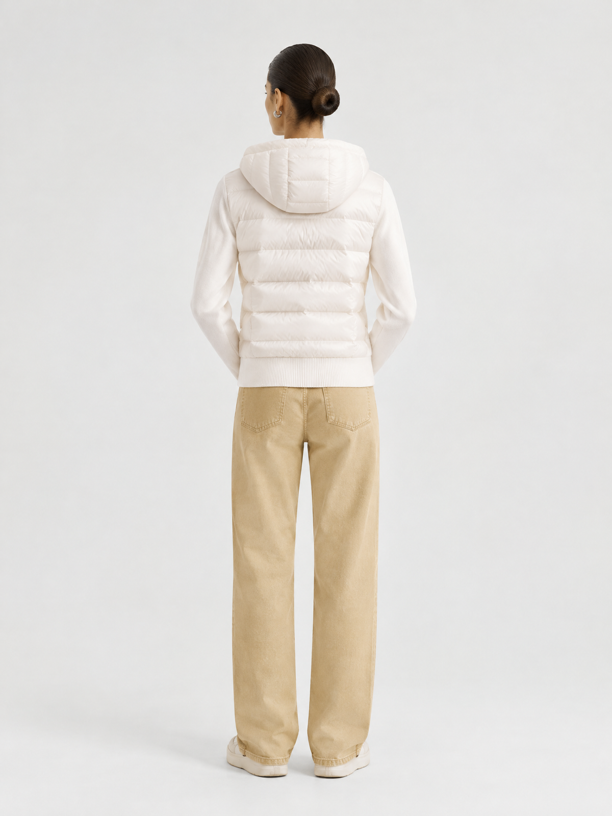 Crewneck knit sweater — Back view