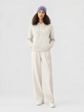 Half-zip knit hoodie — Front view